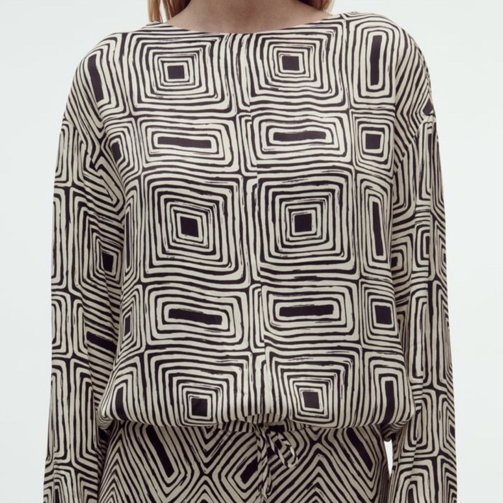 Zara Geometric Skirt and Blouse Two Piece - Picture 8 of 13
